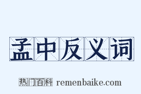 孟中反义词是什么意思的图片